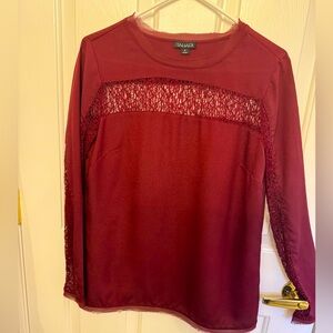 Tahari Lace Cut Out Top